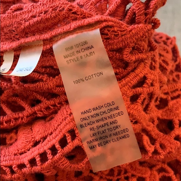 COPY - NWOT Soft Surroundings rusty red poncho shawl lace - Picture 6 of 7